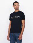 T-Shirt με logo Armani Exchange Μαύρο