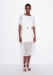 Φόρεμα με Διαφάνεια Armani Exchange Λευκό