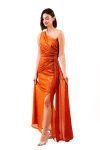 Φόρεμα με Παγιέτα Peak A Side Πορτοκαλί