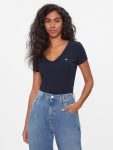 Essential Rib V-Neck T-shirt Tommy Jeans Μπλε