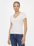 Essential Rib V-Neck T-shirt Tommy Jeans Λευκό