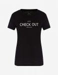 T-Shirt regular με logo Armani Exchange Μαύρο