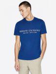 T-Shirt regular με logo Armani Exchange Μπλέ