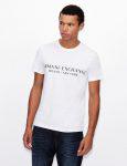 T-Shirt regular με logo Armani Exchange Λευκό